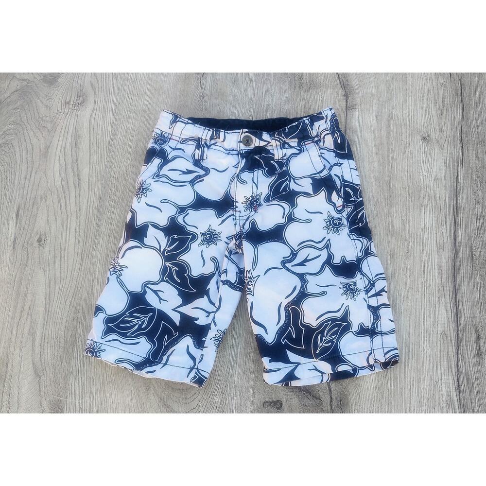 Nautica Shorts Toddler Blue Floral Print Bermuda Casual Summer Beach Pockets‎